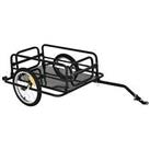 HOMCOM Folding Bicycle Cargo Trailer for Shop Luggage Storage Utility with Hitch