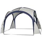 Outsunny Outdoor Gazebo Event Dome Shelter Party Tent for Garden Cream and Blue