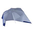 Outsunny Beach Umbrella Sun Shelter 2 in 1 Umbrella UV Protection Steel Blue