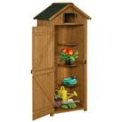 Outsunny Wooden Garden Shed Hut Style Outdoor Tool Storage Box 77 x 54 x 179cm