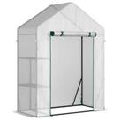 Outsunny Greenhouse for Outdoor, Portable Gardening Plant Grow House w/ Shelf