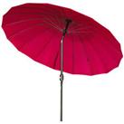 Outsunny 2.4m Round Curved Adjustable Parasol Outdoor Metal Pole Red