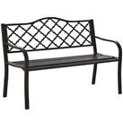 Outsunny Cast Iron Outdoor Patio Folding Rocking Chair Set Porch Lawn Furniture