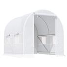 Outsunny Greenhouse Solid Frame Walkin Garden Grow Large Insect Poly Tunnel