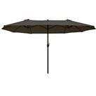 Outsunny 4.6m DoubleSided Patio Umbrella Parasol Sun Shelter Canopy Shade