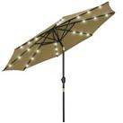 Outsunny 2.7m 24 LED Solar Powered Parasol Umbrella Garden Tilt Outdoor Light