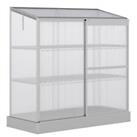 Outsunny 4x1ft 3Tier Greenhouse Outdoor Plant Grow Aluminium Frame w/ Roof Door