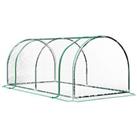 Outsunny Tunnel Greenhouse Grow House Steel Frame PE Transparent 200x100x80 cm
