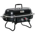 Outsunny Foldable 2 Burner Gas BBQ Grill w/ 2 Burners for Camping Picnic Cooking