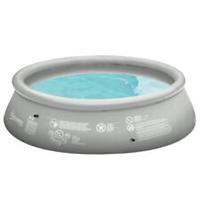 Outsunny Round Inflatable Swimming Pool FamilySized Blow Up Pool 274x76cm Grey