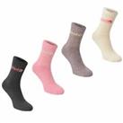 Gelert Womens Walking Boot Sock 4 Pack Thermal Socks Knitted