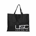 Usc Unisex Twin Handles Button Fastening Cotton Big Bag For Life Black