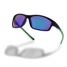Higher State Unisex Full Frame Run Sunglasses Black Green Sports Running