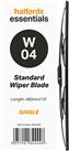 Halfords Essentials Single Wiper Blade W04 - 19 Inch