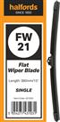 Halfords Flat Wiper Blade Single Fw21
