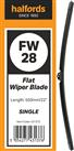 Halfords Flat Wiper Blade Single Fw28