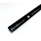 Homelux 8mm Straight Edge Brushed Tile Trim - Black - 1.83m