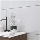 Flat White Wall Tile - 400 x 250mm