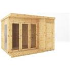 Mercia (Installation Included) 10x8ft Garden Room with Side Shed