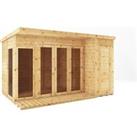 Mercia (Installation Included) 12x8ft Garden Room with Side Shed