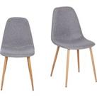 Ludlow Upholstered Dining Chair  Set of 2  Grey