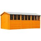 Shire 10x15ft Double Door Overlap Garden Shed - Including Installation