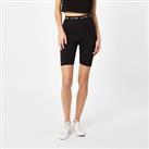Jack Wills Taped Cycling Shorts Ladies Jersey Pants Trousers Bottoms Stretch  6 (XXS) Regular