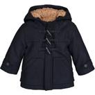 Hooded Duffle Coat with Borg Lining, 1 Month-3 Years