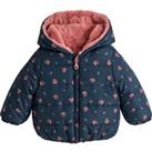 Recycled Reversible Padded Jacket with Hood, 3 Months-4 Years