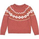 Jacquard Cotton Mix Jumper with Crew Neck, 3-12 Years