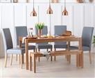 Oxford 150cm Solid Oak Dining Table with Benches and Albany Chairs