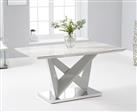 Reims 150cm Marble Effect Carrera Light Grey Dining Table