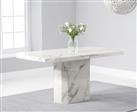 Belle 160cm Marble White Dining Table