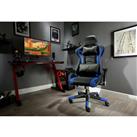 Good Condition X Rocker Alpha eSports Ergonomic Office Gaming Chair-Blue-GO131.
