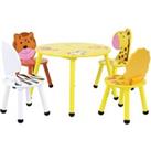 Charles Bentley Kids Jungle Safari Table and 4 Chairs