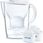 BRITA Marella Water Filter Jug 3 Month Starter Pack - 2.4L White