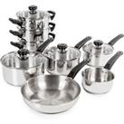 Morphy Richards 970001 Equip 8 Piece Pan Set - Stainless Steel