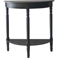 Heritage Console Table Half Moon Black