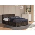 Albie Ottoman Double Storage Bed  Brown