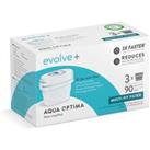 3 x Aqua Optima Evolve+ 30 Day Water Filter Cartridge Refill, fits Brita Maxtra+