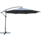 Rowlinson Metal 3.5m Overhang Parasol (base not included)  Grey