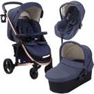 My Babiie Billie Faiers MB200 Travel System - Rose Gold and Navy