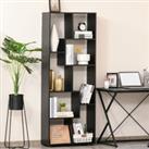 178cm Eight Shelf Bookcase Multi Size Shelving Unit Black