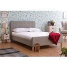 Ashbourne Hopsack Fabric Light Grey Bed Frame