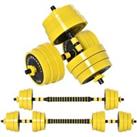 HOMCOM 30KG Barbell & Dumbbell Set Fitness Exercise Home Gym Plate Bar Clamp Rod
