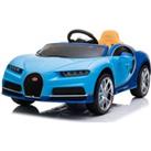 RICCO Bugatti Chiron Licensed 12V 7A Battery Powered Kids Electric Ride On Toy Car - Blue