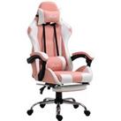 Vinsetto Racing Gaming Chair With Lumbar Support Office Gamer Chair - Pink