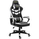 Vinsetto Racing Gaming Chair With Lumbar Support Gamer Office Chair  Black & White