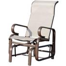 Glider Chair Rocking Seat Garden Swing Furniture Texteline Light Grey