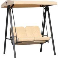 Outsunny Garden  2 Seater Swing Chair Hammock Bench Cushioned Seat Outdoor